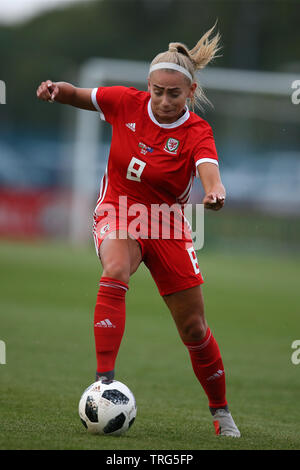 Cardiff, Royaume-Uni. 04 Juin, 2019. Charlie Estcourt de galles Femmes en action. Les femmes du Pays de Galles v Néo-zélandaises, Women's international football match amical à Cardiff International Sports Stadium de Cardiff, Pays de Galles du Sud le mardi 4 juin 2019. Photos par Andrew Andrew/Verger Verger la photographie de sport/Alamy Live News Crédit : Andrew Orchard la photographie de sport/Alamy Live News Banque D'Images