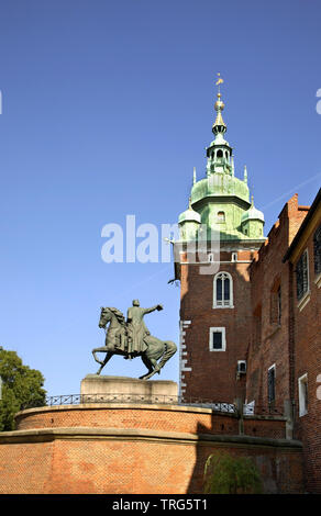 Monument à Tadeusz Kosciuszko au château de Wawel. Cracovie. Pologne Banque D'Images