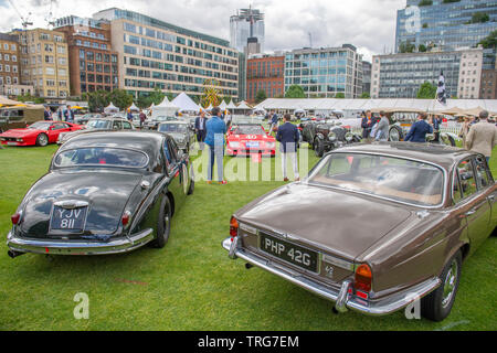 Honorable Artillery Company HQ, Londres, Royaume-Uni. 5 juin 2019. Plus de 120 grands de l'automobile, d'une valeur de plus de €70m, à l'affiche du 5 au 6 juin au HAC. Les voitures sont regroupées en sept catégories, de la perte de marques, les icônes, à Fabriqué en Allemagne. Credit : Malcolm Park/Alamy Live News. Banque D'Images