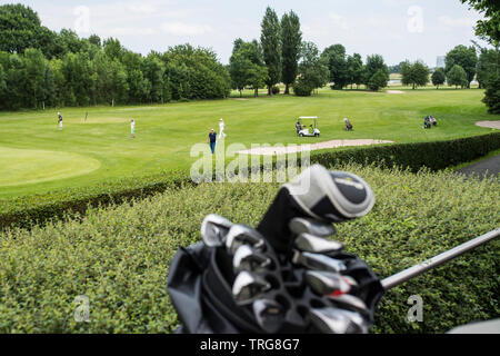 Golf Club Lausward à Düsseldorf, Allemagne. Golf-Sport GSV-Verein e.V. Banque D'Images