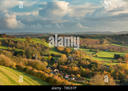 Couleurs d'automne, Corton Denham, Somerset, England, UK Banque D'Images