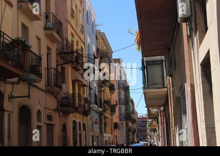 Balcons dans Tarragona Espagne Banque D'Images