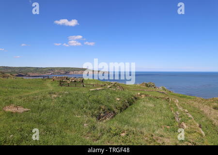 Les Œuvres d'alun, Ravenscar, municipalité de Scarborough, North Yorkshire, Angleterre, Grande-Bretagne, Royaume-Uni, UK, Europe Banque D'Images