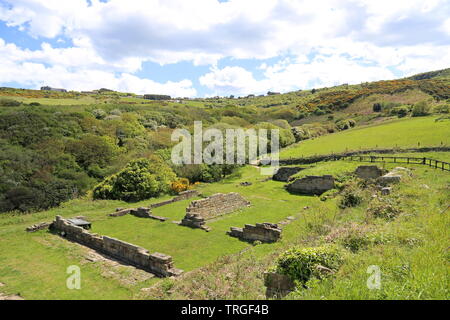 Les Œuvres d'alun, Ravenscar, municipalité de Scarborough, North Yorkshire, Angleterre, Grande-Bretagne, Royaume-Uni, UK, Europe Banque D'Images