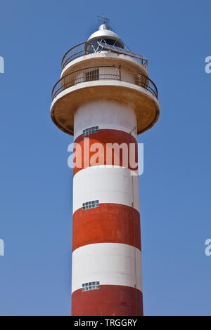 Faro de El Tostón en Punta Ballena. Parque Natural de Corralejo. L'île de Fuerteventura. Provincia de Las Palmas. Islas Canarias. España Banque D'Images