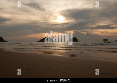 Coucher du soleil à Palawan El Nido Banque D'Images