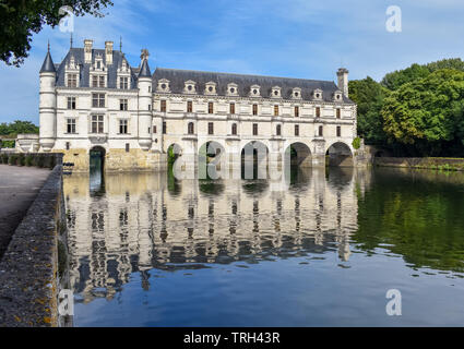 Château de Chenonceau sur le Cher - France, la vallée de la Loire Banque D'Images