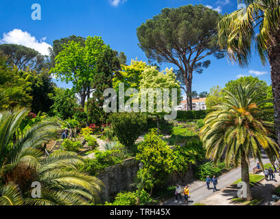 Le jardin botanique de Bayonne (Aquitaine - France). Niché sur le haut rempart Lachepaillet, il a été établi d'après un modèle japonais. Banque D'Images