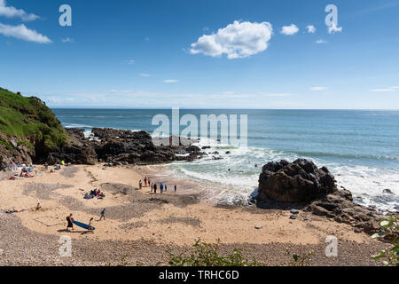 Rotherslade bay beach, East Langland Bay, Pays de Galles, Royaume-Uni Banque D'Images