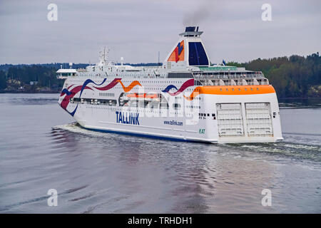 Tallink croisière ferry Baltic Queen l'archipel de Stockholm près de Stockholm en Suède Eurpoe Banque D'Images