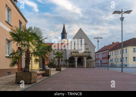 Mairie de Trebbin, Brandebourg Banque D'Images