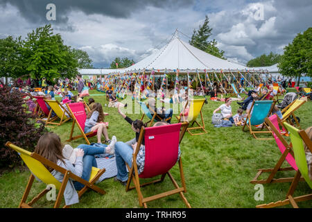 Hay Festival, Hay-on-Wye, au Pays de Galles Banque D'Images