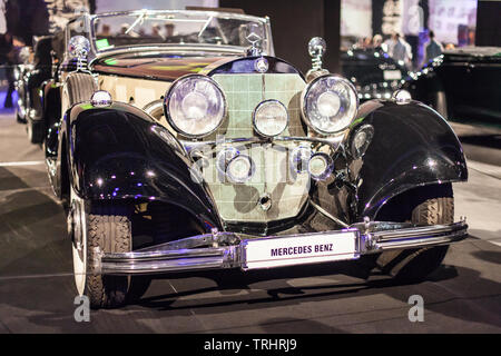 Barcelone, Espagne - 19 mai 2019 : Mercedes-Benz 500K expose à Barcelone 2019 Automobile. Banque D'Images
