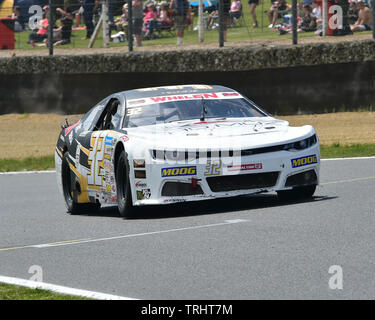 Jacques Villeneuve, Chevrolet Camaro, Élite 1, NASCAR, série euro-américaine VII Speedfest, Brands Hatch, juin 2019, automobiles, Autosport, voitures, cria Banque D'Images