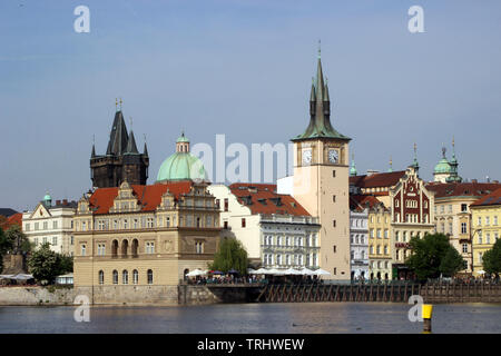 Vue sur la vieille ville de Prague, République tchèque Banque D'Images