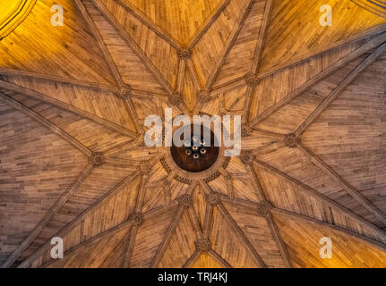 Plafond voûté en brique ouvragée, Cathédrale de Liverpool, Liverpool, Royaume-Uni Banque D'Images