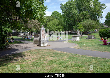 St Mary Magdalene cimetière Parc dans Bermondsey à Southwark, Londres UK Banque D'Images