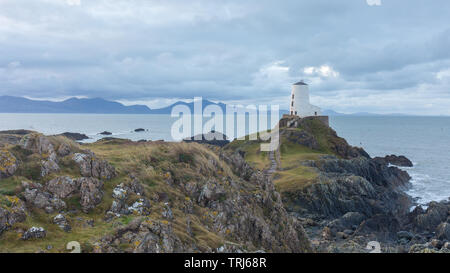 Light House, l'île Llanddwyn (Ynys Llanddwyn) Banque D'Images