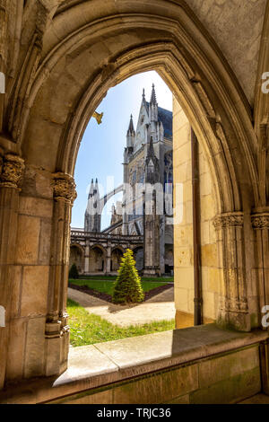 Cloître de la Psalette, près de la Cathédrale Saint Gatien de Tours, Indre et Loire, Centre Val de Loire, France Banque D'Images