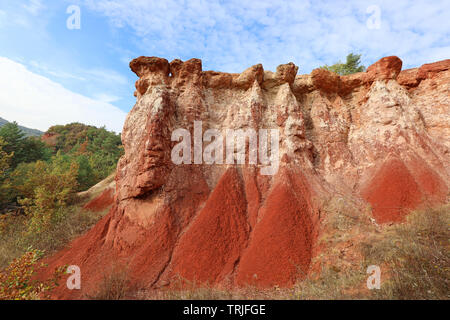 La " vallée des saints " est une formation géologique célèbre situé en Auvergne, France Banque D'Images