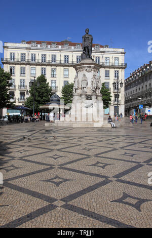 Portugal, Lisbonne, le Bairro Alto, Praca Luis de Camoes, Banque D'Images