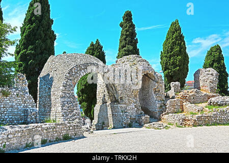 Nice, France - 19 juin 2014 : l'amphithéâtre romain de Cimiez Banque D'Images