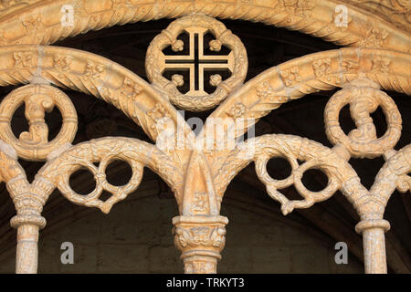 Portugal, Lisbonne, Belém, Monastère de Jeronimos, cloître, Banque D'Images