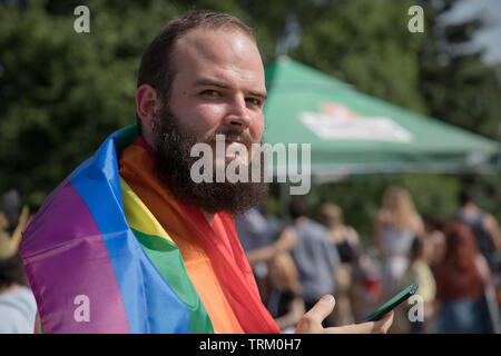 Sofia, Bulgarie - Juin 08, 2019 : Sofia Pride est le plus grand événement annuel dédié à l'égalité et les droits de l'homme de tous les citoyens et les plus grands Banque D'Images