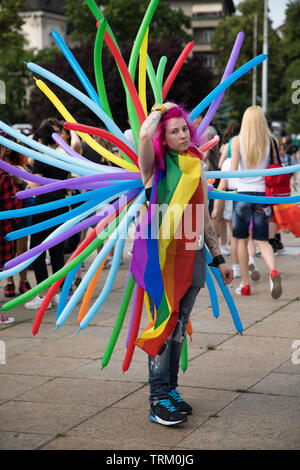 Sofia, Bulgarie - Juin 08, 2019 : Sofia Pride est le plus grand événement annuel dédié à l'égalité et les droits de l'homme de tous les citoyens et les plus grands Banque D'Images