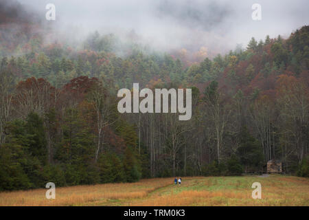 Le 'John Oliver' cabine, Cades Cove Tennessee Banque D'Images