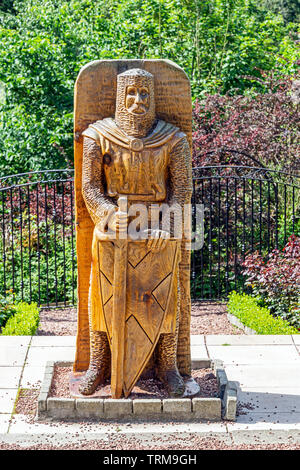 Statue de Sir William Wallace de Braveheart dans la Roseraie Castlebank Park South Lanarkshire Lanark Scotland UK Banque D'Images