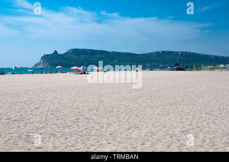 Plage de Poetto Cagliari, Sardaigne, Italie , Banque D'Images