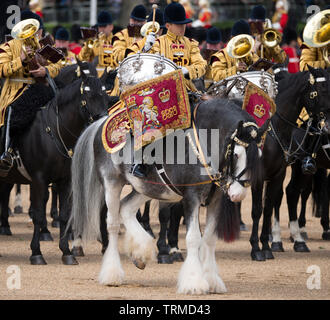 Horse Guards Parade. 8 juin 2019. Parade la couleur, l'anniversaire de la Reine Parade, Londres, Royaume-Uni. Credit : Malcolm Park/Alamy Banque D'Images