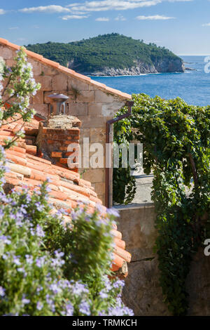 Maison sur Ulica od Kaštela, vu des murs de la ville, Stari grad, Dubrovnik, Croatie Banque D'Images