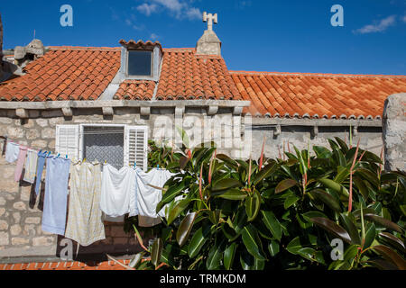 Maison sur Ulica od Kaštela, vu des murs de la ville, Stari grad, Dubrovnik, Croatie Banque D'Images