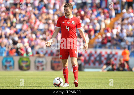 Osijek, Croatie. Le 08 juin, 2019. Ben Davies du Pays de Galles en action. Croatie v Pays de Galles, l'UEFA Euro 2020, groupe E match qualificatif à l'Gradski Stadion à Osijek, Croatie le samedi 8 juin 2019. Ce droit ne peut être utilisé qu'à des fins rédactionnelles. Utilisez uniquement rédactionnel, pic de Gareth John/Andrew Orchard la photographie de sport/Alamy live news Crédit : Andrew Orchard la photographie de sport/Alamy Live News Banque D'Images