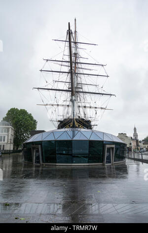 Le Cutty Sark clipper thé restauré à Greenwich, King William Walk, London, SE10, UK Banque D'Images