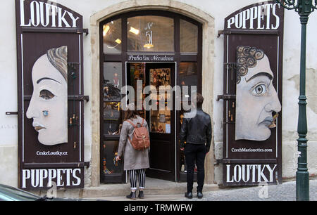 Boutique de marionnettes de Prague Banque D'Images