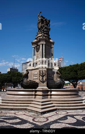 La place São Sebastião, Amazonie, Manaus, Amazonas, Brésil Banque D'Images