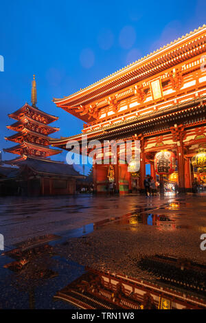 L'Asie, Japon, Honshu, Tokyo, Asakusa, temple Sensoji Banque D'Images