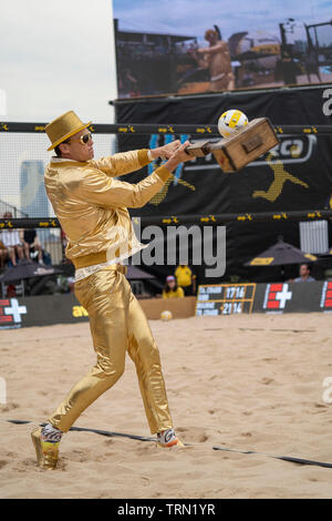 2019 New York City Open beach-volley Banque D'Images