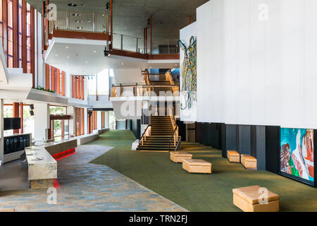 Le foyer de la Cairns Performing Arts Center, achevé à la fin de 2018. Cairns, Queensland, Australie