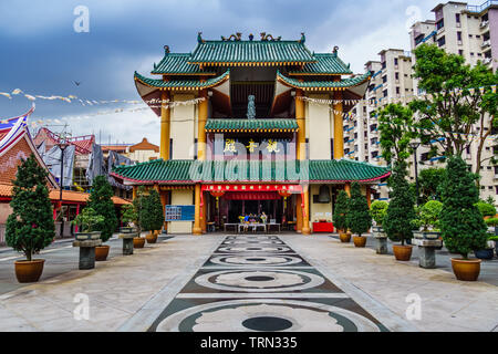 Singapour - Dec 18, 2018 : Célèbre Lian Shan Shuang Lin Temple à Toa Payoh était classé en tant que monument national le 14 octobre 1980, avec les principaux restorati Banque D'Images