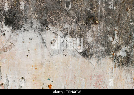 Texture Grunge gris blanc de plâtre, ciment, plâtre Banque D'Images