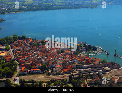 Vue panoramique de Lindau sur une journée ensoleillée Banque D'Images