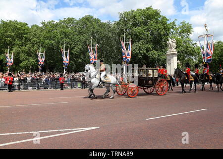 La parade parade couleur 2019 à Londres, au Royaume-Uni. 93e anniversaire de la reine. Banque D'Images