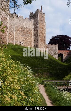 Château de Domfront, Domfront, Suffolk, Angleterre, RU, 25/5/10. Organisateur : Ethel Davies. Banque D'Images