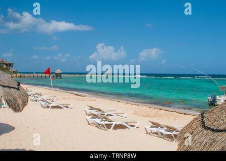 Photo de l'Tulum seascape, dans la péninsule du Yucatan au Mexique Banque D'Images