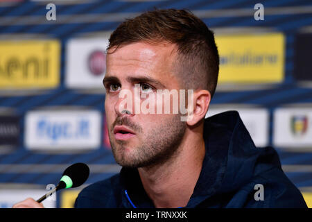 Code Pjanic (Bosnie Erzegovina Ed) au cours de la conférence de presse avant le match entre l'ITALIE ET LA BOSNIE ERZEGOVINA ED au Juventus Stadium le 10 juin , 2019 à Turin, Italie. Banque D'Images