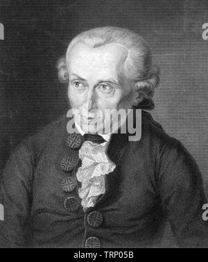 Emmanuel Kant (1724-1804) philosophe allemand Banque D'Images